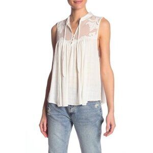 Free People Ivory Western Romance Tank
